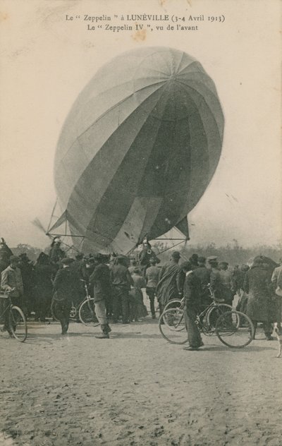 Pohlednice Zeppelin v Luneville, odeslaná v roce 1913 od French Photographer