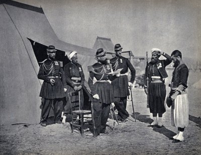 Trest, vojáci francouzské armády během tažení na Krym v roce 1854. Fotografie, konec 19. století. od French Photographer