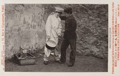 Usmíření mezi dvěma chlapci pracujícími v hotelu nebo restauraci od French Photographer