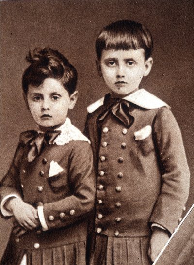 Robert a Marcel Proust děti v roce 1877. od French Photographer