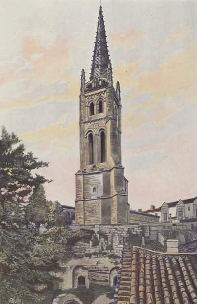 Saint-Emilion, zvonice nad monolitickým kostelem od French Photographer