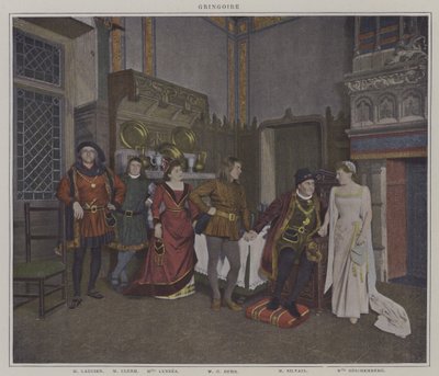 Scéna z produkce Gringoire, Theodore de Banville (barevné foto) od French Photographer