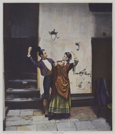 Španělští tanečníci v Seville (barevné lito) od French Photographer
