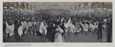 Taneční sál v Moulin Rouge, Paříž (černobílá fotografie) od French Photographer