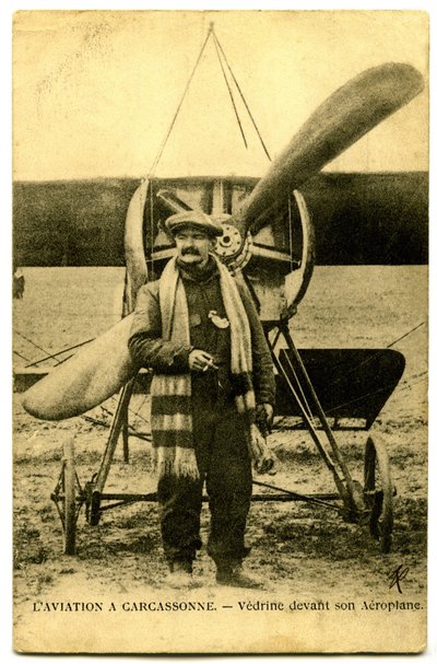 Slavný letec Jules Vedrines od French Photographer