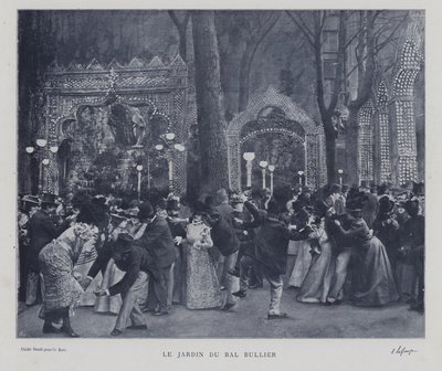 Zahrada Bal Bullier, Paříž (černobílá fotografie) od French Photographer