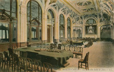 Nová herna v kasinu Monte Carlo. Pohlednice odeslána v roce 1913. od French Photographer