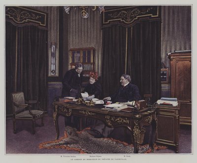 Kancelář ředitele Theater du Vaudeville, Paříž (barevné foto) od French Photographer