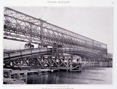 Práce na mostě Alexandra III. do 15. 12. 1898 - v „“The Figaro Illustrated““ od French Photographer