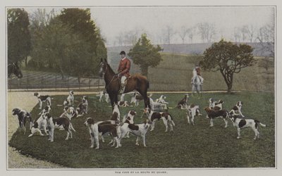 Tom Firr a psi z Quorn Hunt, Leicestershire (barevná fotografie) od French Photographer