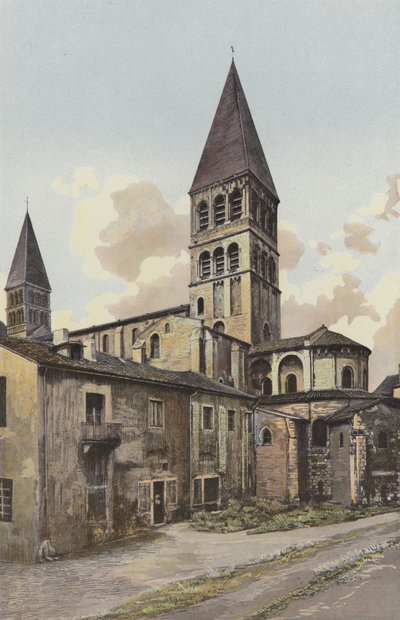 Tournus, kostel, zvonice a apsida od French Photographer