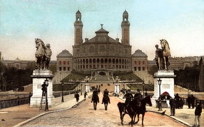 Palác Trocadero postavený pro světovou výstavu v Paříži v roce 1878, c. 1906 (foto) od French Photographer