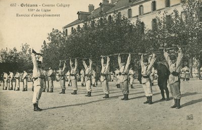 Vojáci vrtají v Orleans (černobílá fotografie) od French Photographer