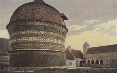 Varengeville, panství majitele lodí Ango, vnitřní nádvoří a holubník od French Photographer