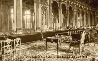 Versailles, Zrcadlový sál, 28. června 1919 od French Photographer