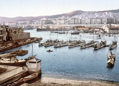 Pohled na alžírský přístav z admirality, hospoda. 1900 od French Photographer