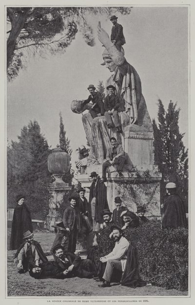 Návštěvníci u sochy Říma Vítězný od French Photographer