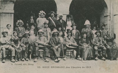Svatba Bressan Ebaudes v roce 1913. Pohlednice odeslána v roce 1913. od French Photographer