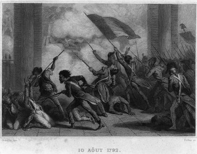 10. srpna 1792 (Pád královské hodnosti) – ve „“francouzské revoluci““ od Thierse. 19. století od French School