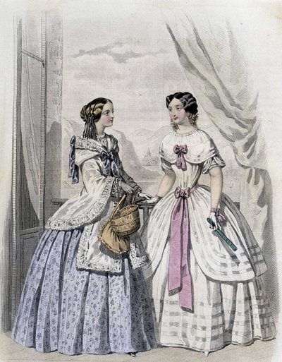 2 módní ženy - v "" Journal des Demoiselles "" 1852. od French School