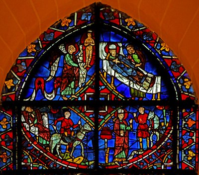 4 panely z okna St Germain (w29b) od French School