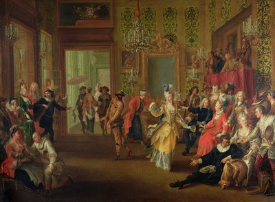 A Bal Pare během karnevalu, c.1710 od French School