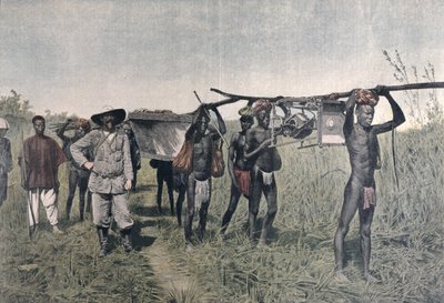 Konvoj na misi Marchand v roce 1898, z Le Petit Journal, 1899 od French School