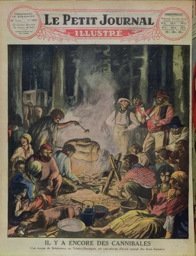 Skupina kanibalských cikánů v Československu, z Le Petit Journal, 1927 od French School