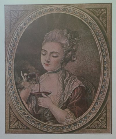 Dáma pijící čokoládu od French School