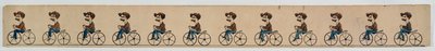 Skupina Zoetrope zobrazující cyklistu od French School