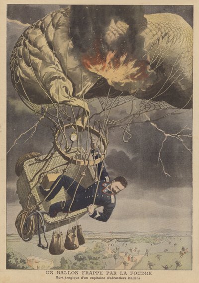 Balón zasažený bleskem (barva litho) od French School