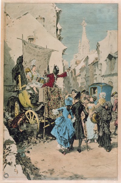 Šarlatán prodávající elixír mládí, 18.–19. století od French School