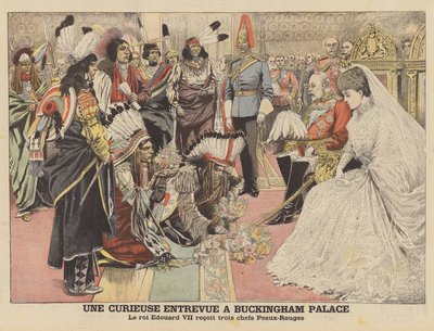 Kuriózní setkání v Buckinghamském paláci (barevné lito) od French School