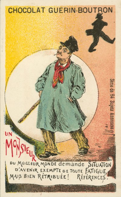 Gentleman hledající dobře placenou snadnou práci (litho) od French School
