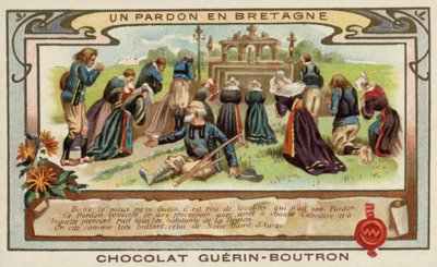 Pardon v Bretani (chromolitho) od French School