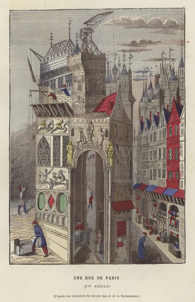 Ulice v Paříži, 15. století od French School