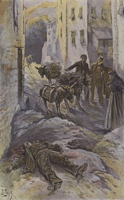 Oběť korsických banditů (barva litho) od French School