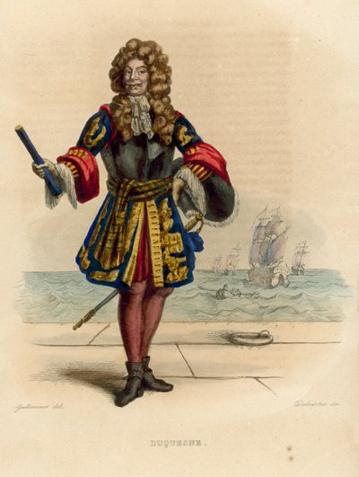 Abraham Duquesne (barevná rytina) od French School