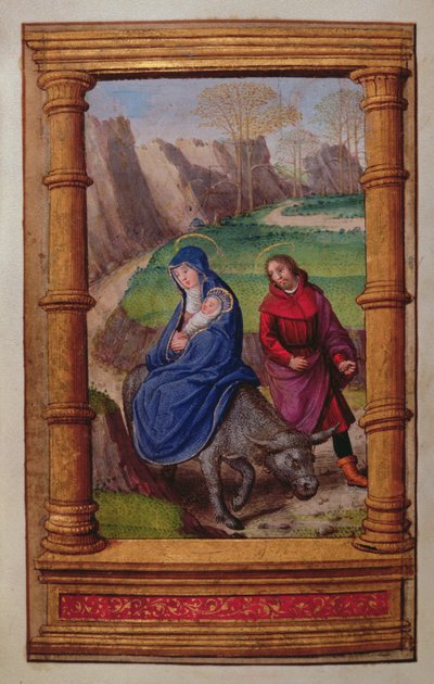 Přidejte 35214 f.72v Let do Egypta, z Knihy hodin, Paříž od French School