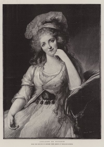 Adelaide of Bourbon (rytina) od French School