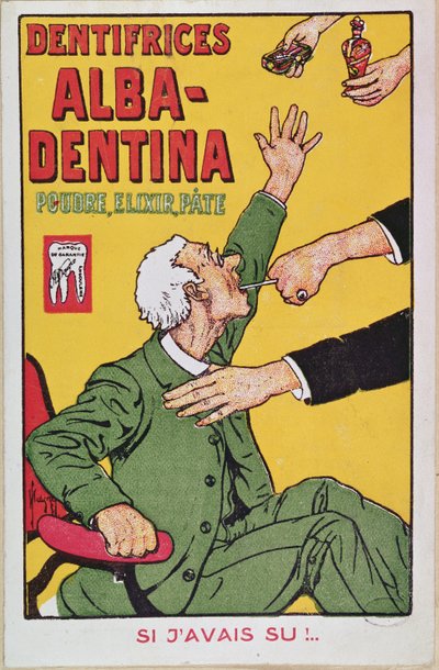 Reklama na zubní pastu Alba-Dentina, cca 1900 od French School