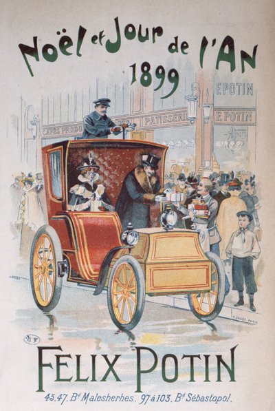 Reklama na Felix Potin, Vánoce a Nový rok 1899 od French School