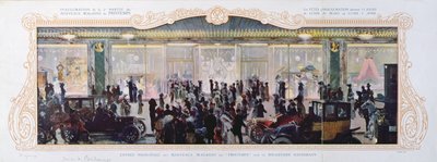 Reklama na otevření nových budov v pařížském obchodním domě Printemps, 1910 od French School