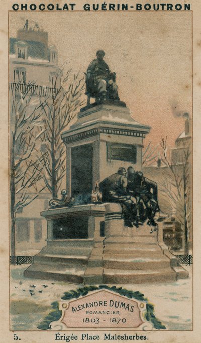 Alexandre Dumas, romanopisec, 1803-1870, Erigee Place Malesherbes od French School