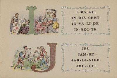 Falieres fosfátová abeceda (barevná lito) od French School