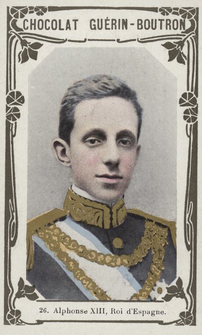 Alphonse XIII, Roi dEspagne (barevné foto) od French School