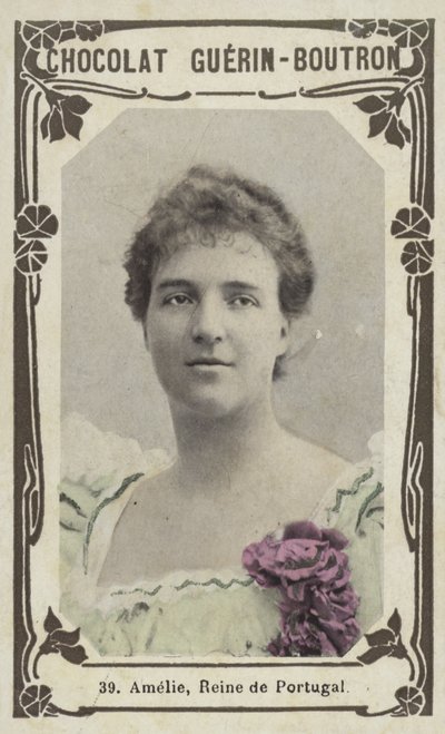 Amelie, Reine de Portugal (barevná fotografie) od French School
