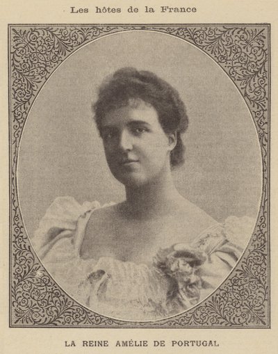 Amélie Orleánská, královna-manželka portugalského krále Carlose I. (litografie) od French School
