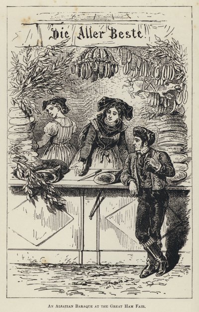 Alsaský barák na Velkém šunkovém veletrhu (rytina) od French School
