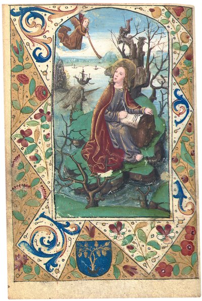 Anděl zjevující se Marii Magdaleně v poušti, ilustrace z Knihy hodin, Použití Říma od French School